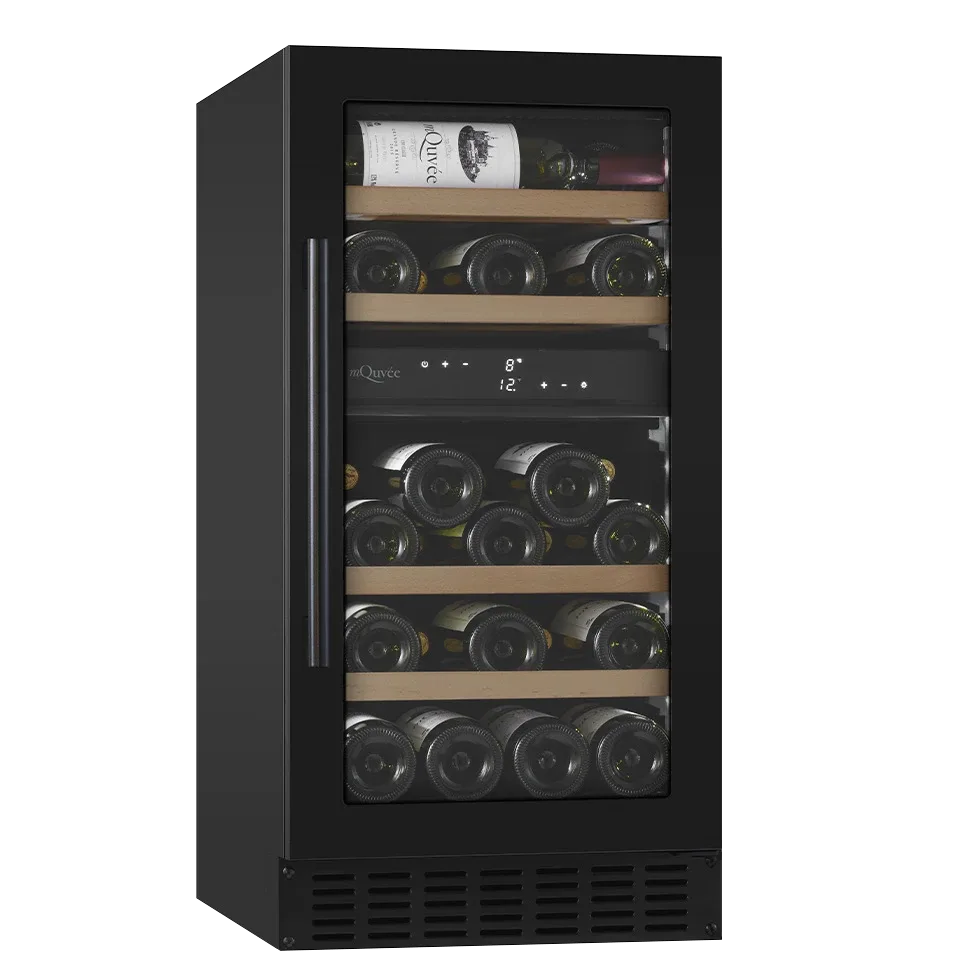 Weinkühlschrank einbau 40 cm - WineCave 700 40D Anthracite Black - schwarz, 2 Temperaturzonen