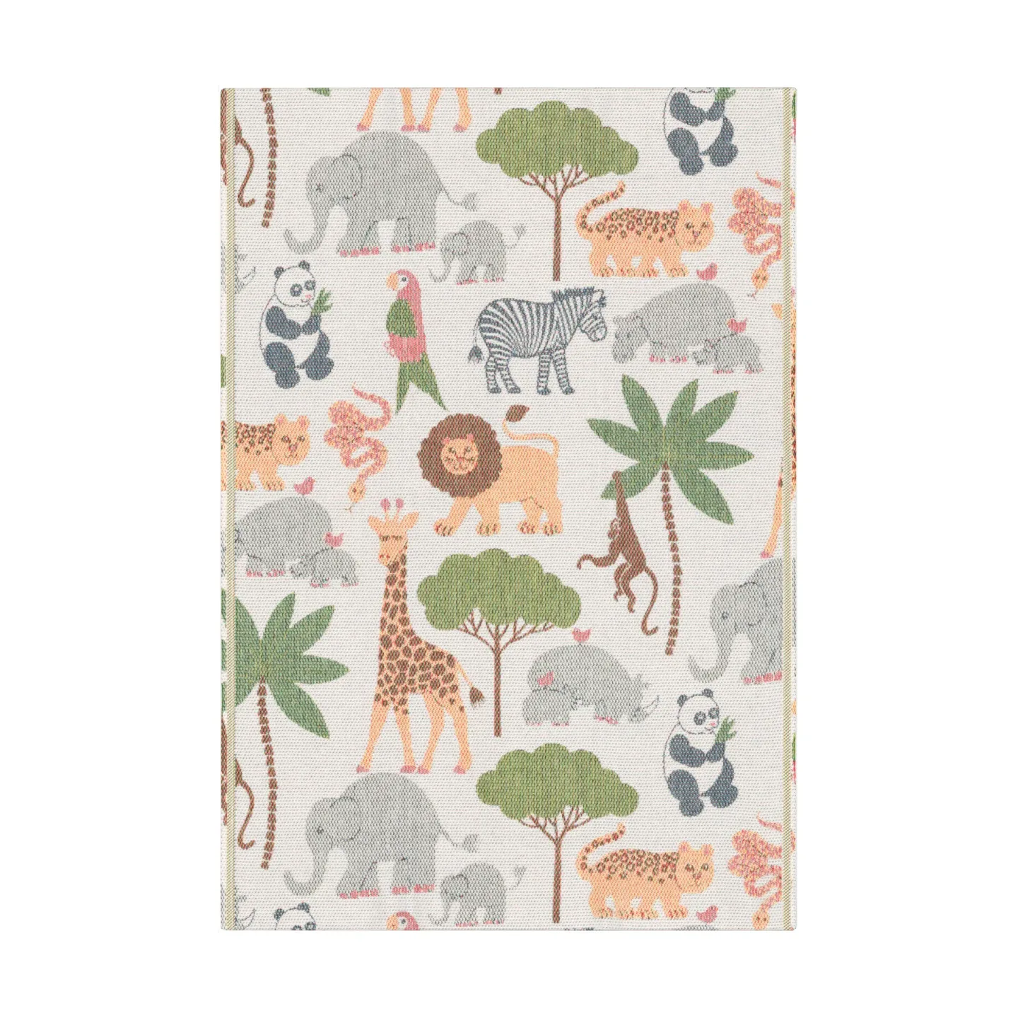 Ekelund Linneväveri Vilda Vänner babyfilt 72x105 cm Multi