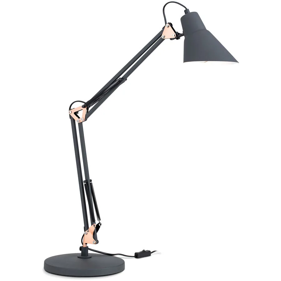 Tischlampe Bachelor Kupfer/Schwarz Stahl 57 cm - Farbe: schwarz/kupfer
