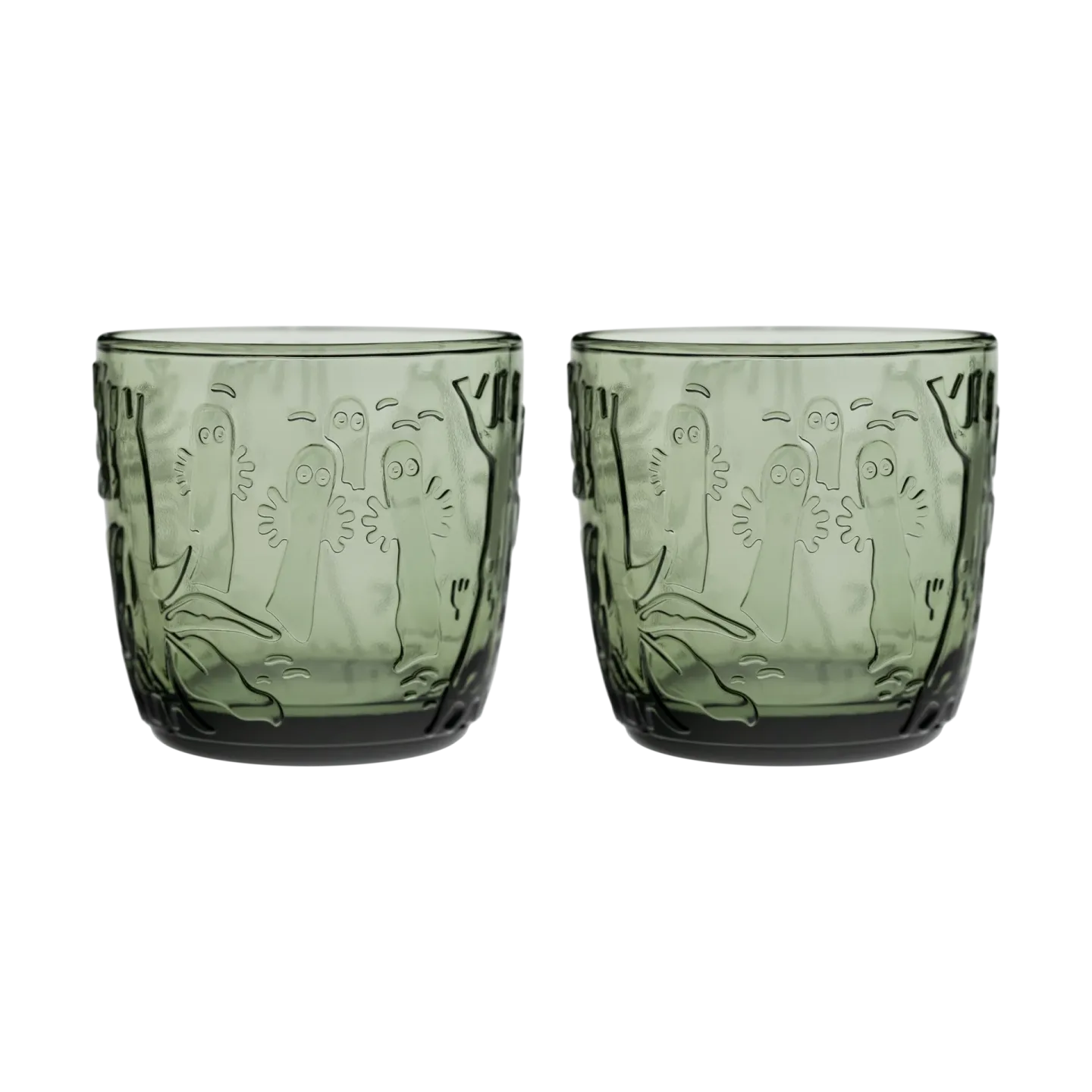 Moomin Arabia Moomin Wasserglas 28 cl 2er Pack Tannengrün