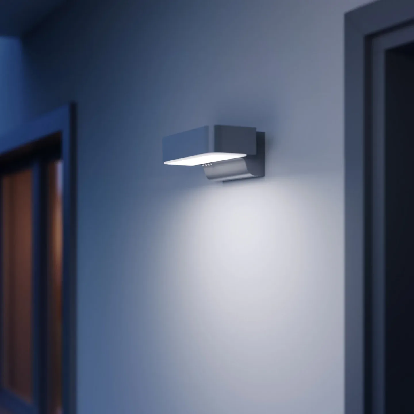 L 800 SC Smart Sensor-udendørs væglampe, antracit - STEINEL - Metal - Med én lyskilde