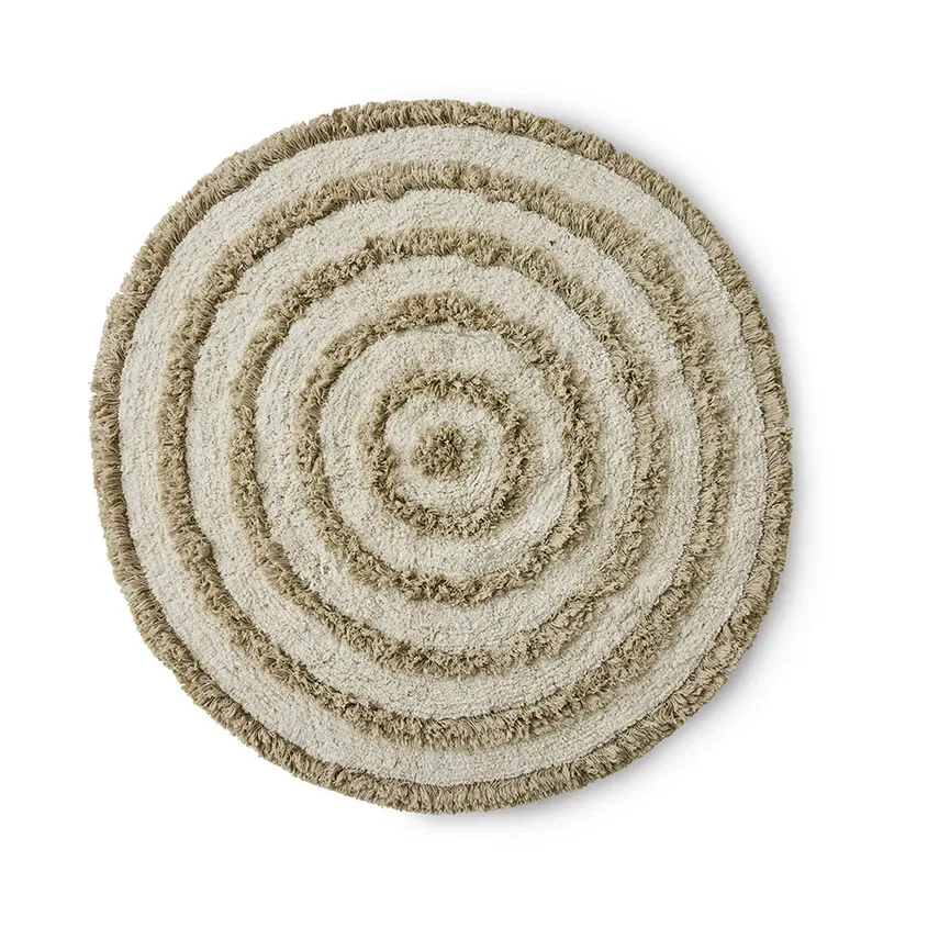 HKliving HK Living Badezimmer Teppich Ø120 cm Cream