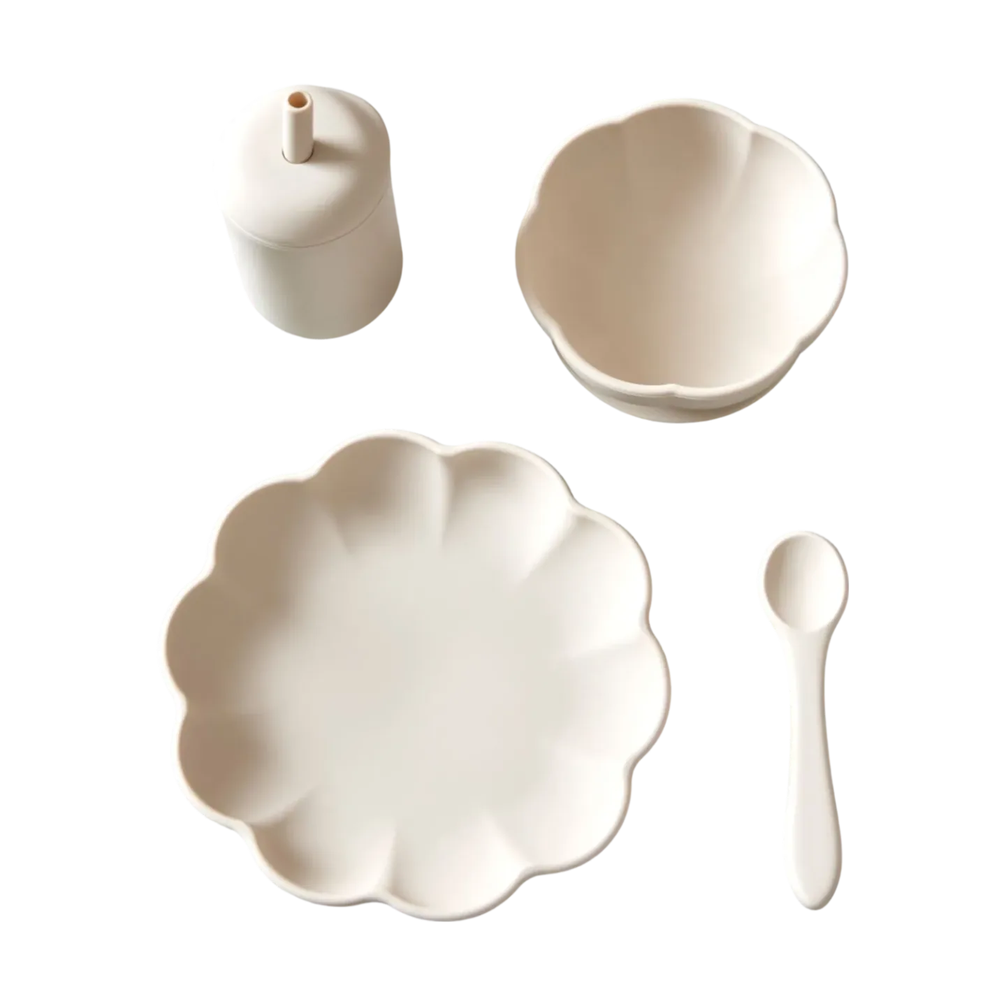 Jack o Juno Little Poppy Kindergeschirr 4 Teile Cream