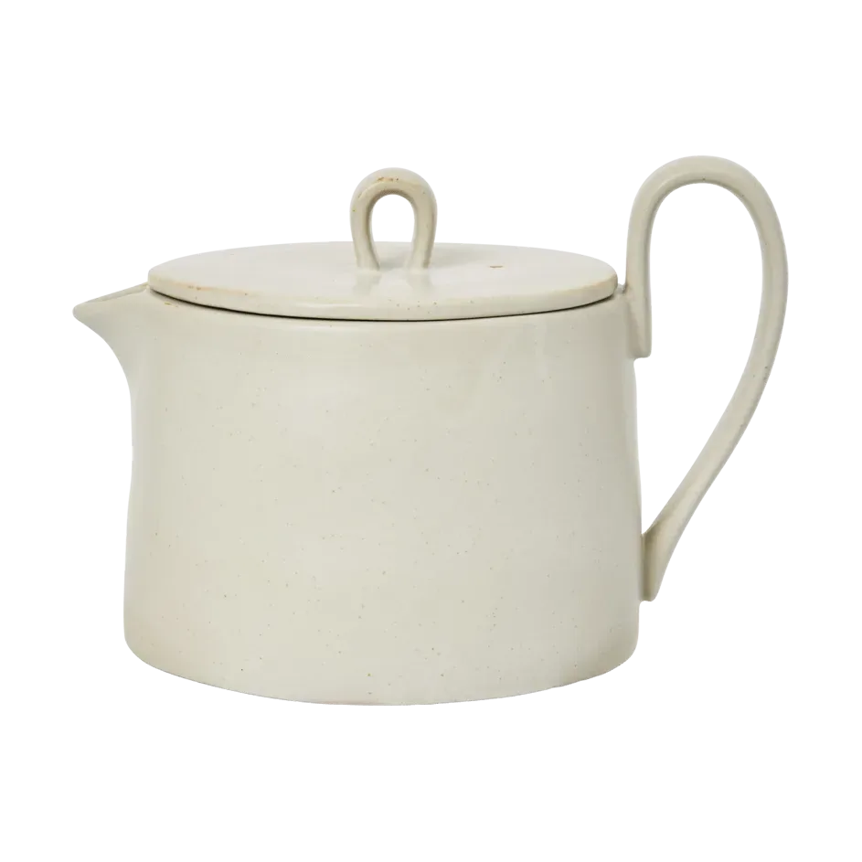 Ferm Living Flow Teekanne 1,5 L Off-white speckle