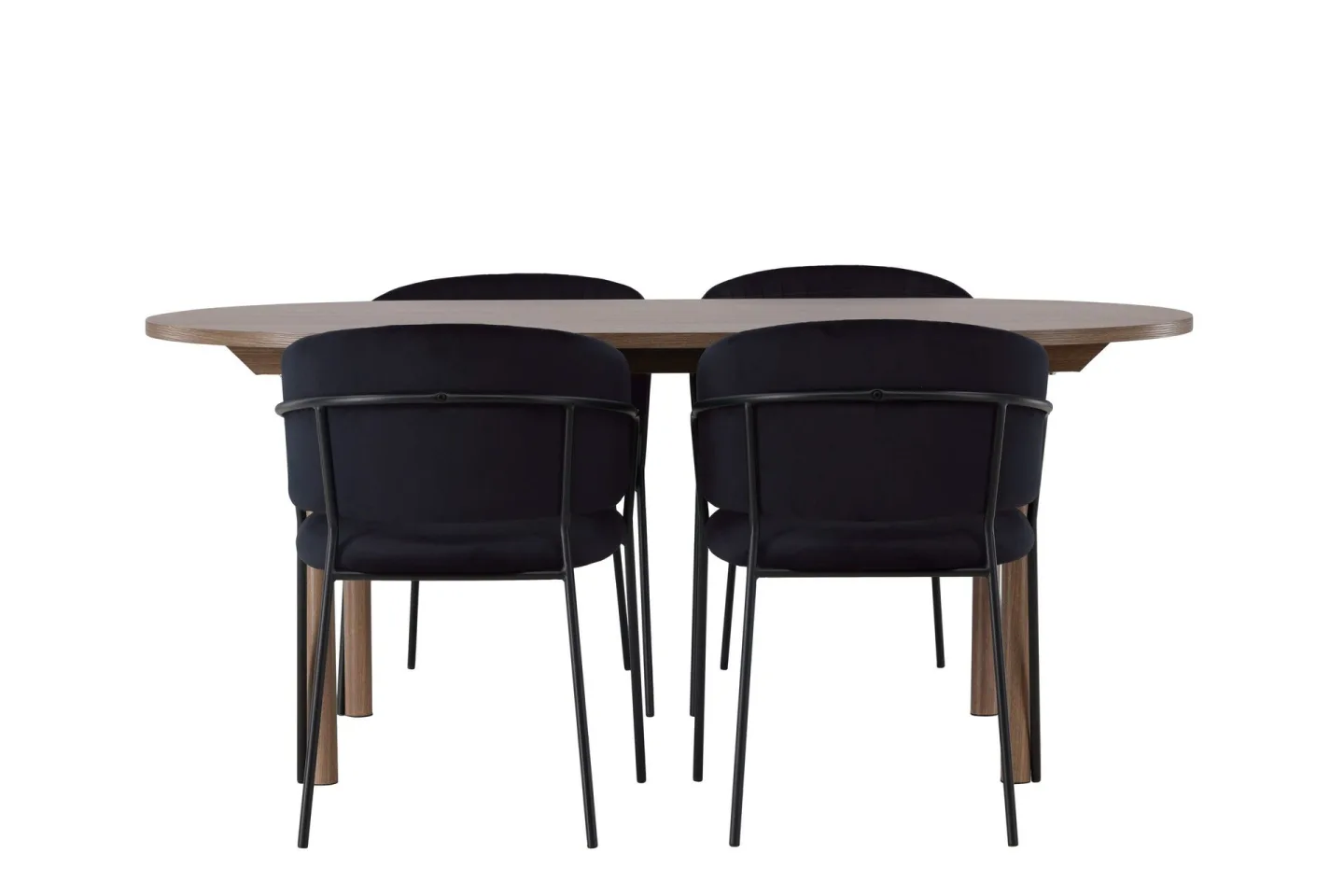 Andy Matgrupp 180 cm Oval med 4 Selma Stolar - Natur