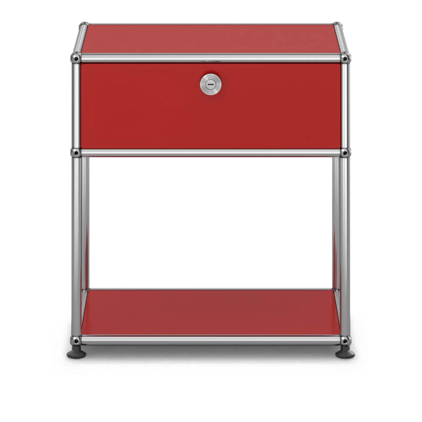 USM - USM Haller Bedside Table M54 Ruby Red - Sängbord - Fritz Haller & Paul Schärer - Röd - Metall