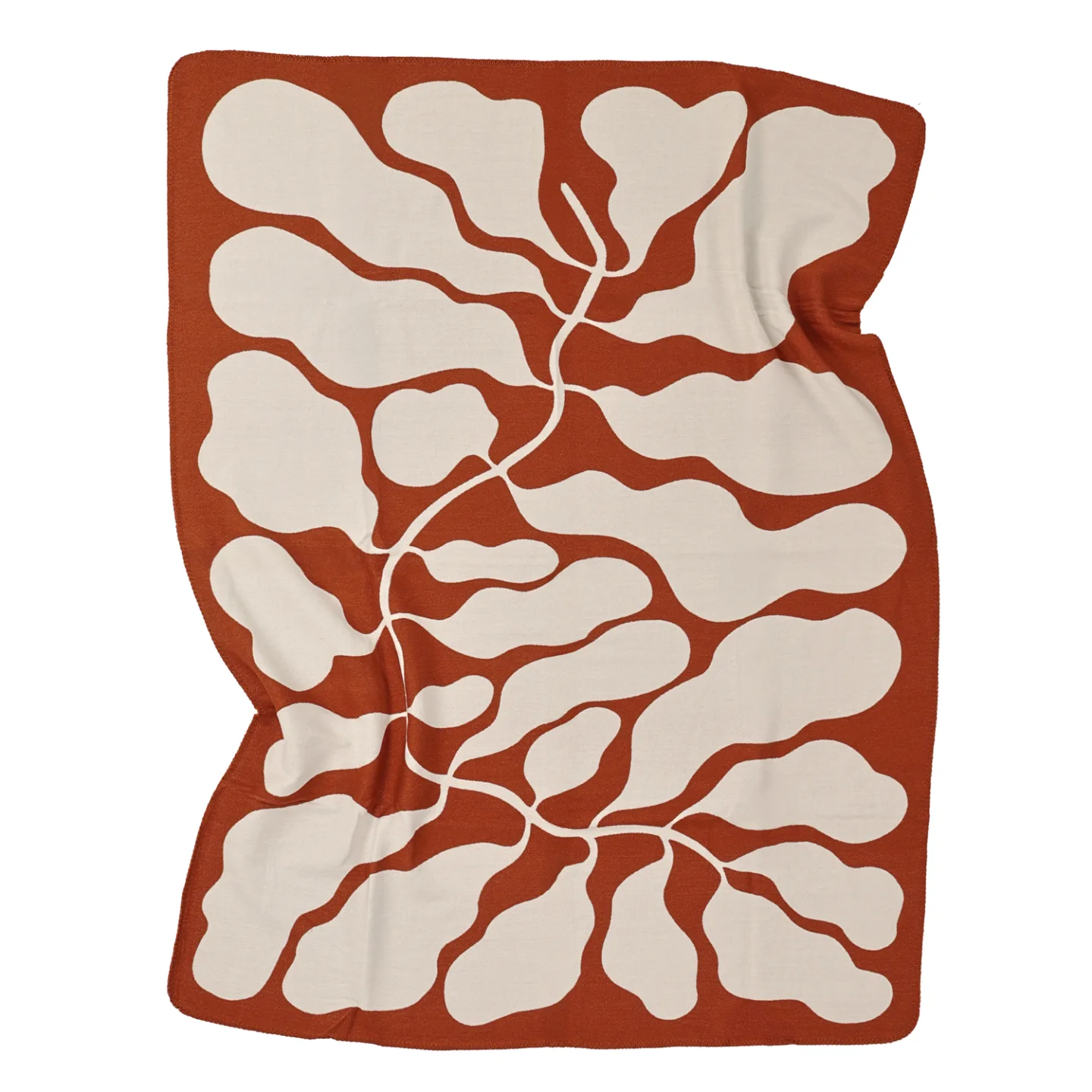 Pledd - Katalia Jacquard Blanket (burgunder) (Størrelse: 130 x 180 cm)