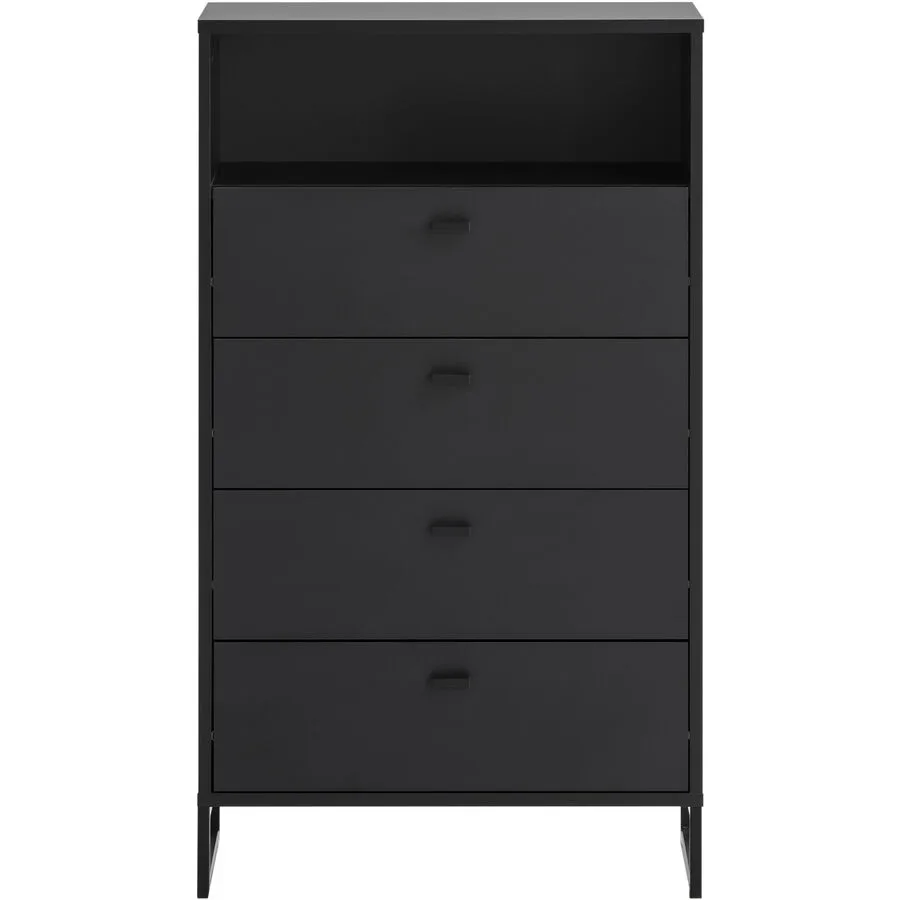 Highboard Janine schwarz matt Holzwerkstoff B 60.2 cm H 103.9 cm
