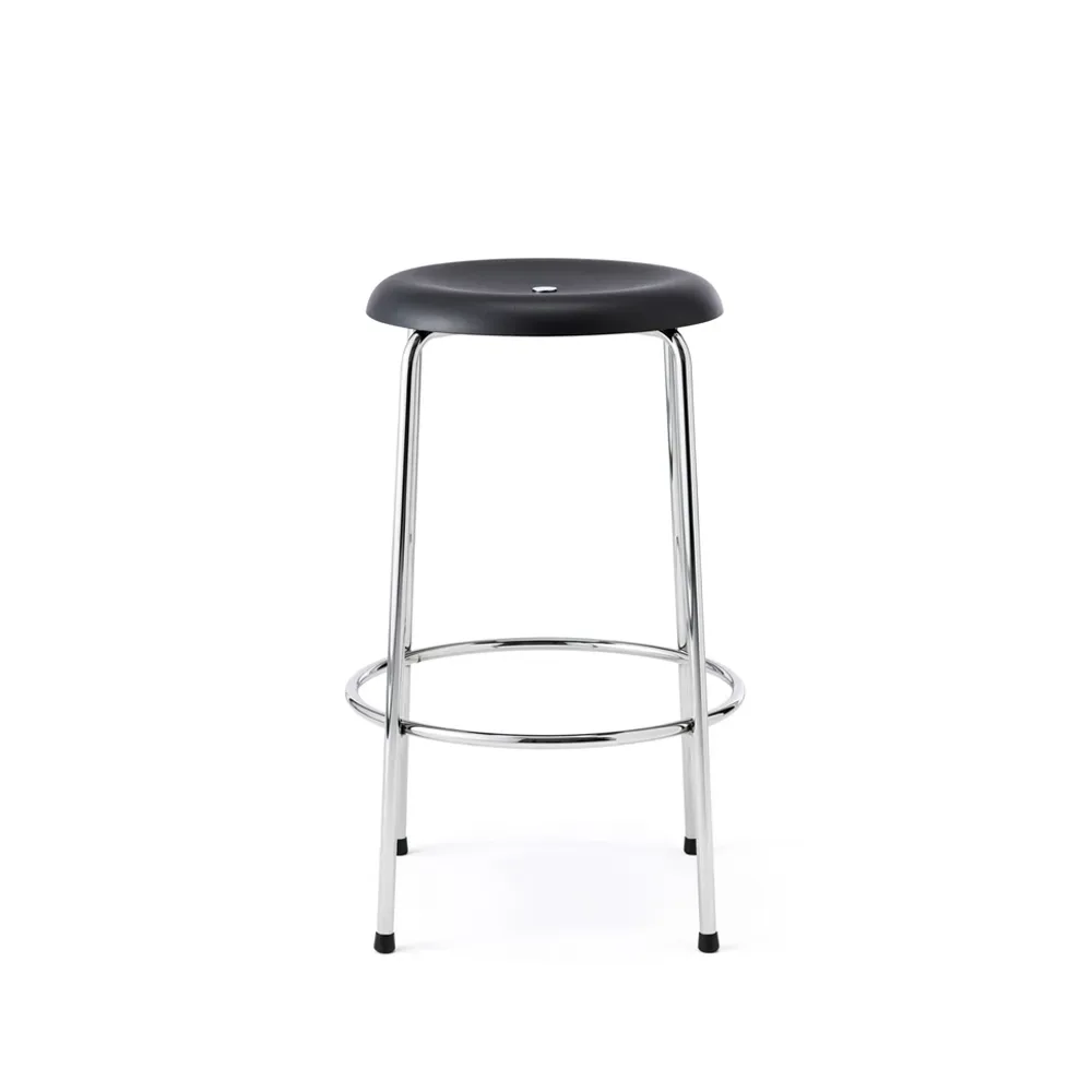 Lammhults Taburett Barhocker Schwarz-Chrom, 63 cm