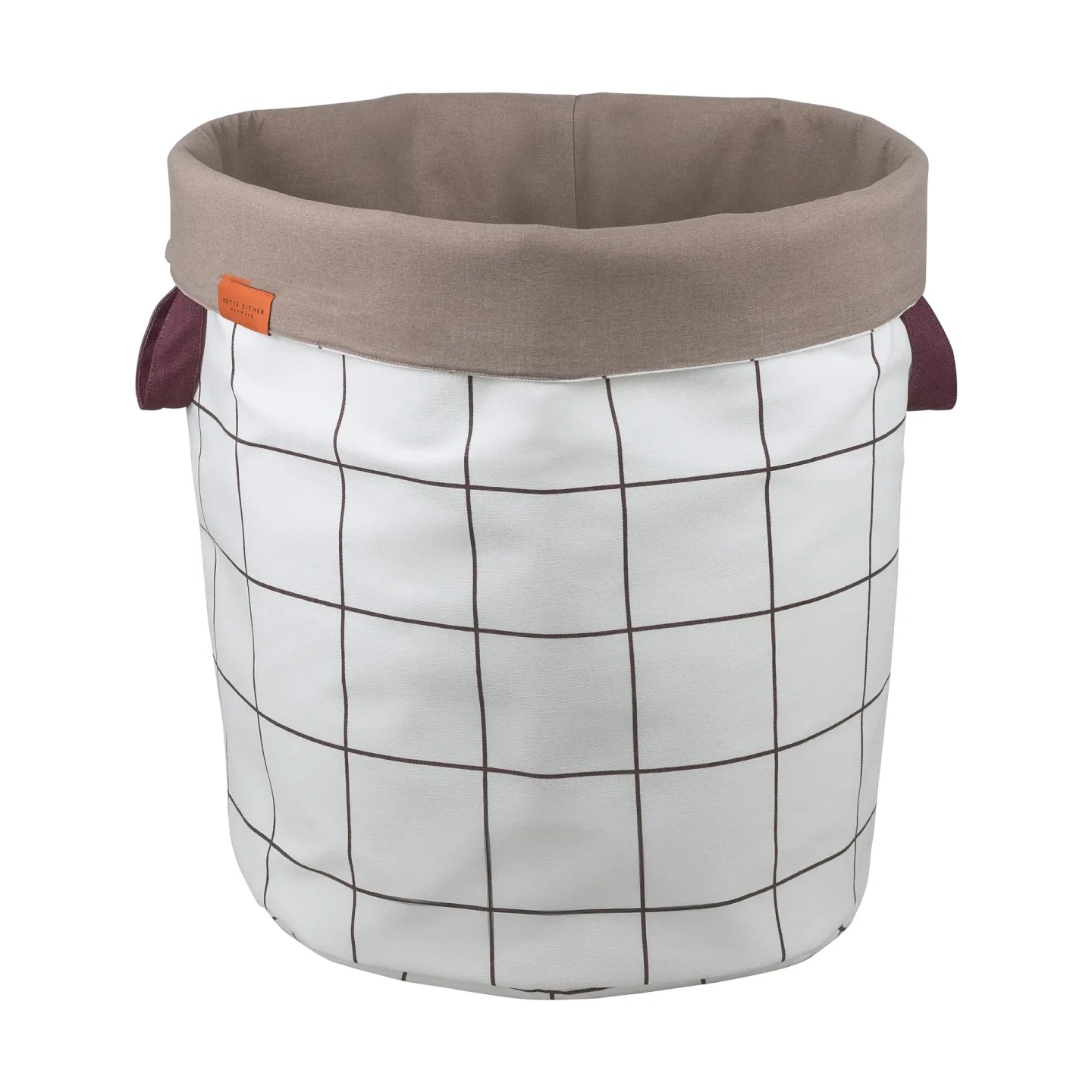 Mette Ditmer Mesh-Wäschekorb Ø40x50 cm Brown-Off-white