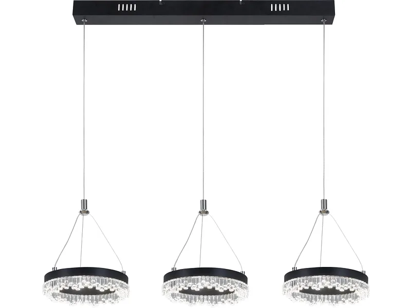 Hängelampe AMADEO LED 20x120cm schwarz