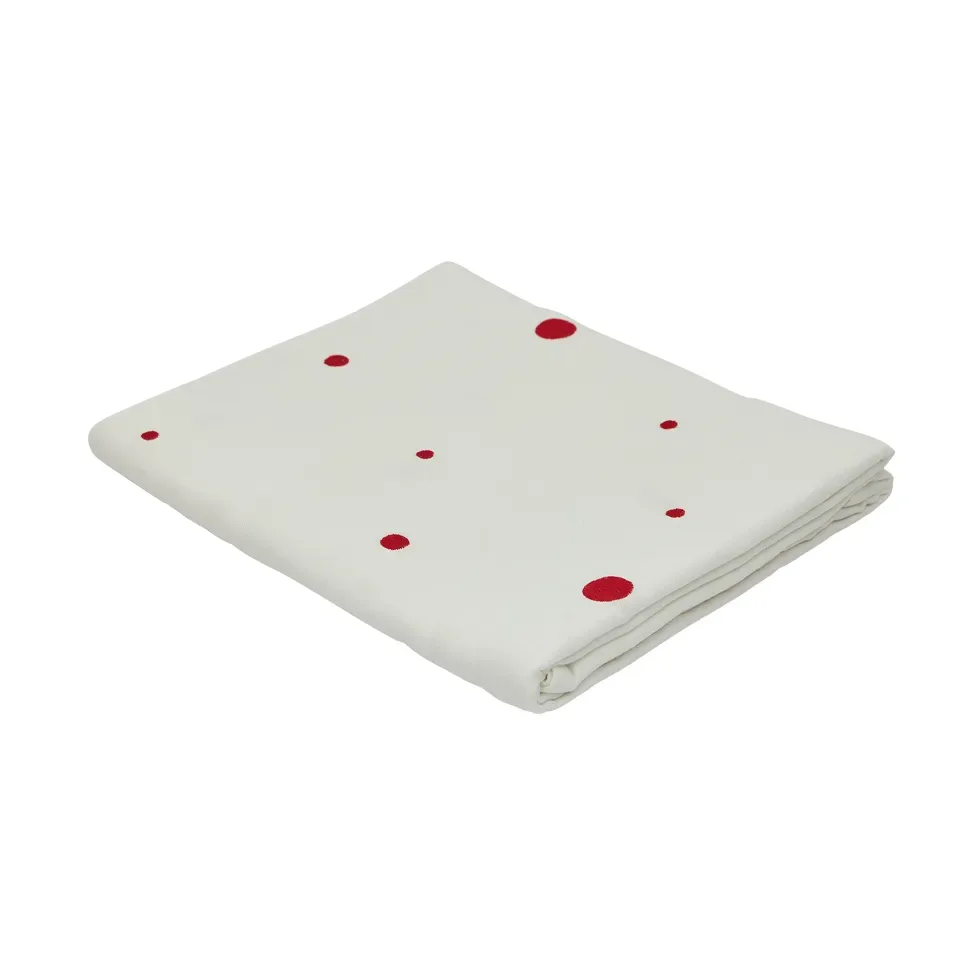 OYOY Nori Tischdecke 140x200 cm White-cherry red