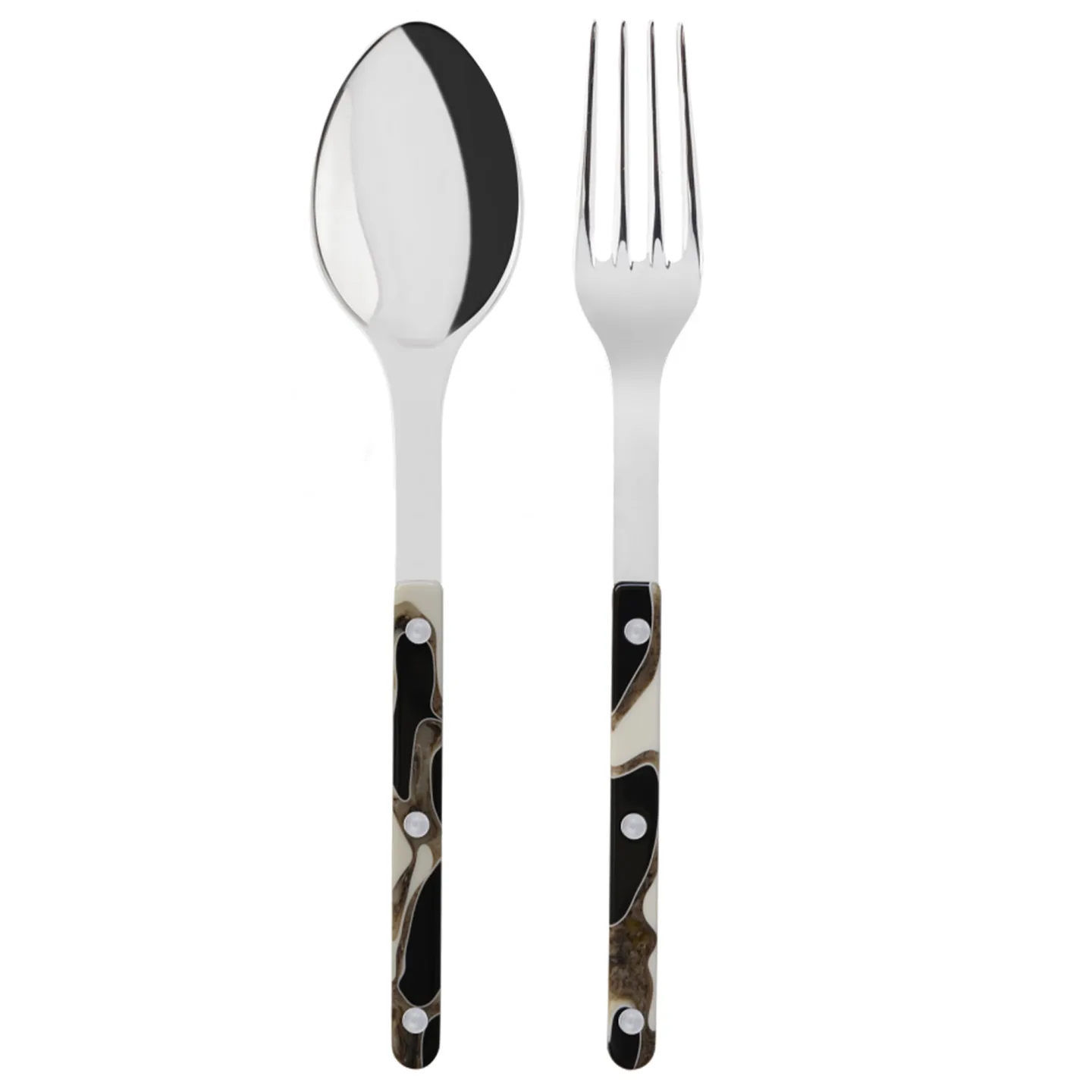 Sabre Paris - Serving Set 2-pack Bistrot Dune Black - Serveringsbestick