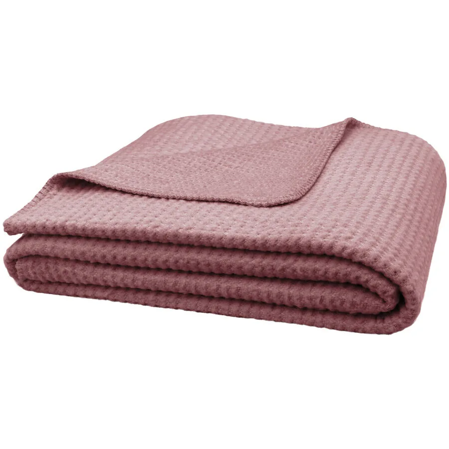 Wohndecke Moni 150x200cm altrosa - Material: 58% Baumwolle, 32% Acryl, 10% Polyester
