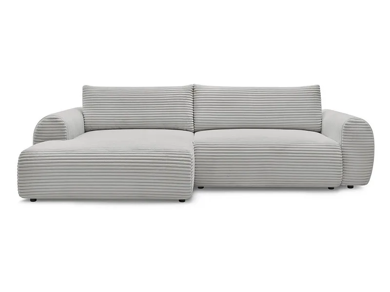 Ecksofa BOBOCHIC LUCIEN Cord-Stoff hellgrau