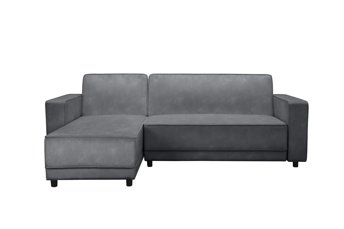 Bäddsoffa Allie Antracit, Sammet, 82x229x154 cm - Antracit, Sammet, 82x229x154 cm