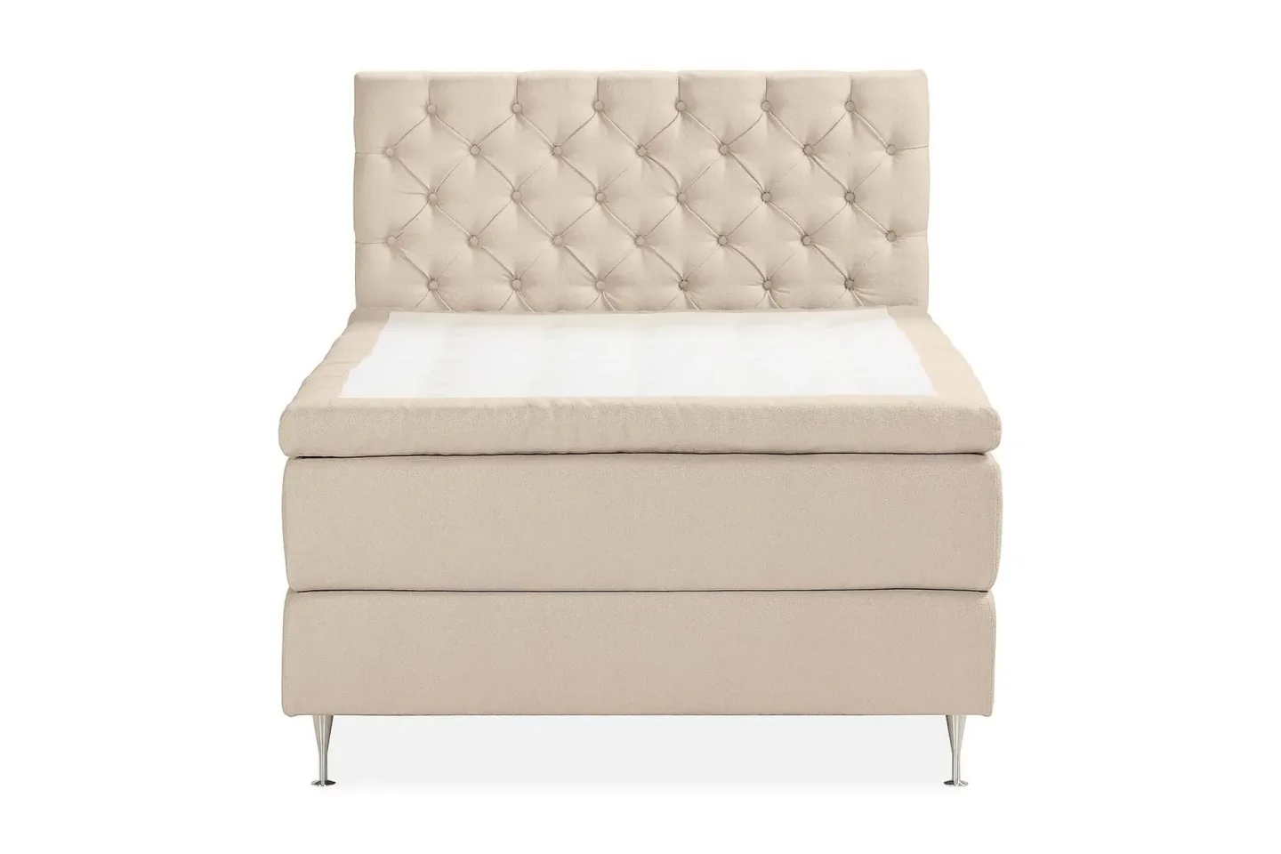 Oslo Lyx Sängpaket Boucle 140x200 Djuphäftad gavel - Beige