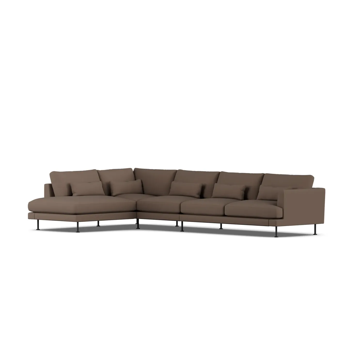 1898 Bredhult Sofa Jump Brown 1955-Schwarzer Stahl, 4-sitzig B2