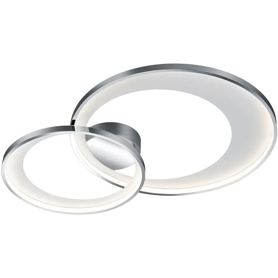 Deckenlampe Diluc Grau Metall 85 cm 8.5 cm - Farbe: chrom - LED - Lichtfarbe: Warmweiss - LED Energiesparlampen