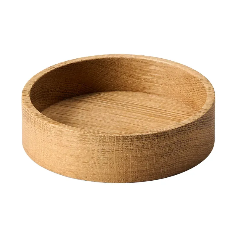 LIND DNA Wood Box Aufbewahrung für Glasuntersetzer Nature-oak, circle, S