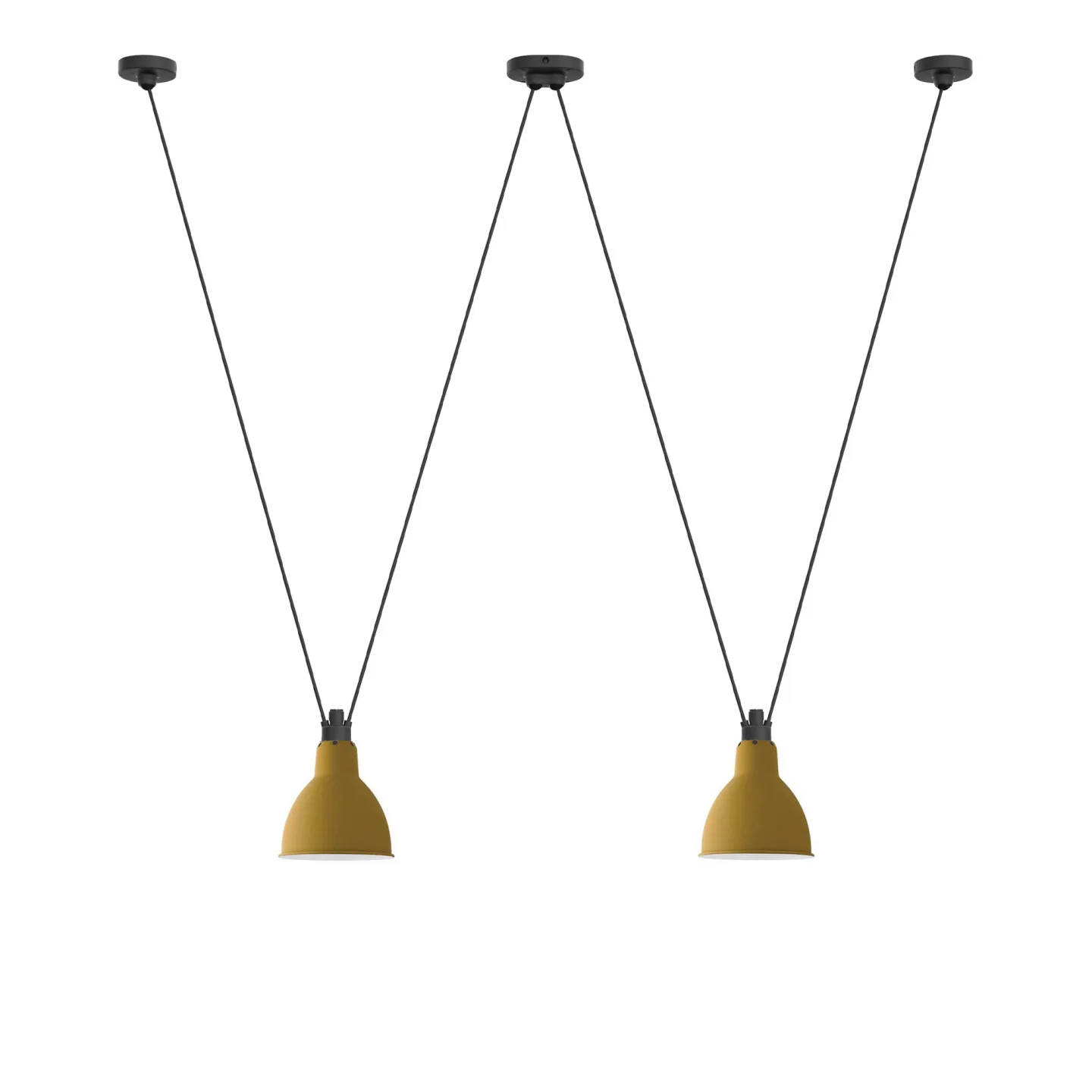 DCWéditions - Les Acrobates De Gras 324 L Round Yellow - Pendellampor - Bernard-Albin Gras - Gul