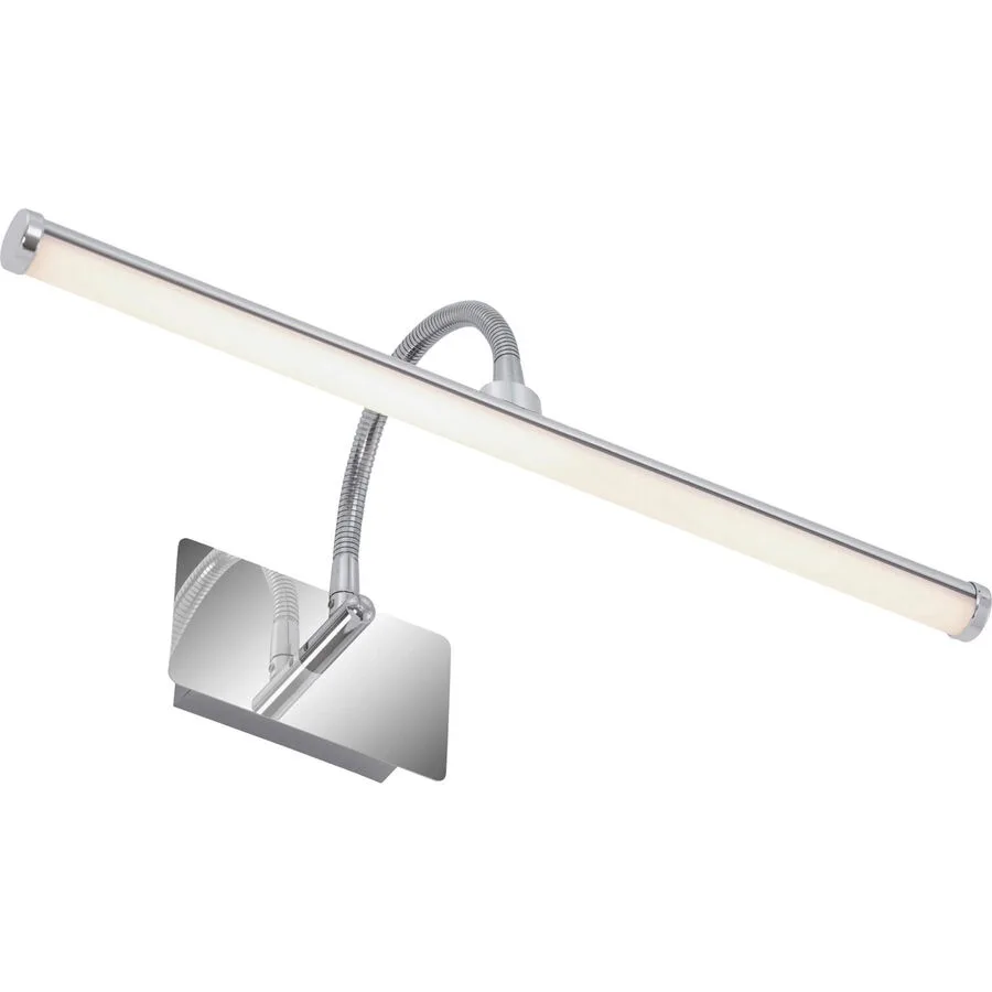 Badlampe Splash Silber/Weiss Kunststoff/Metall 40 cm 14 cm Höhenverstellbar (manuell) - LED - Lichtfarbe: Warmweiss - Material: Metall/Kunststoff -
