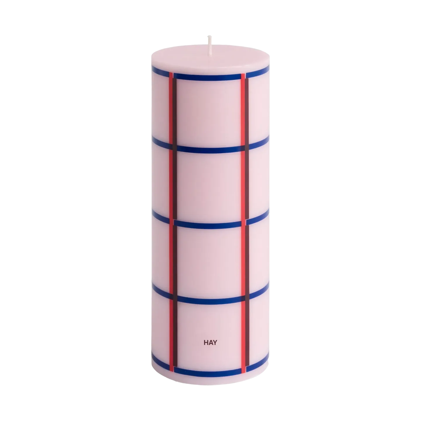 HAY Column Candle Blockkerze medium 20cm Light pink-red-bordeaux-dark blue