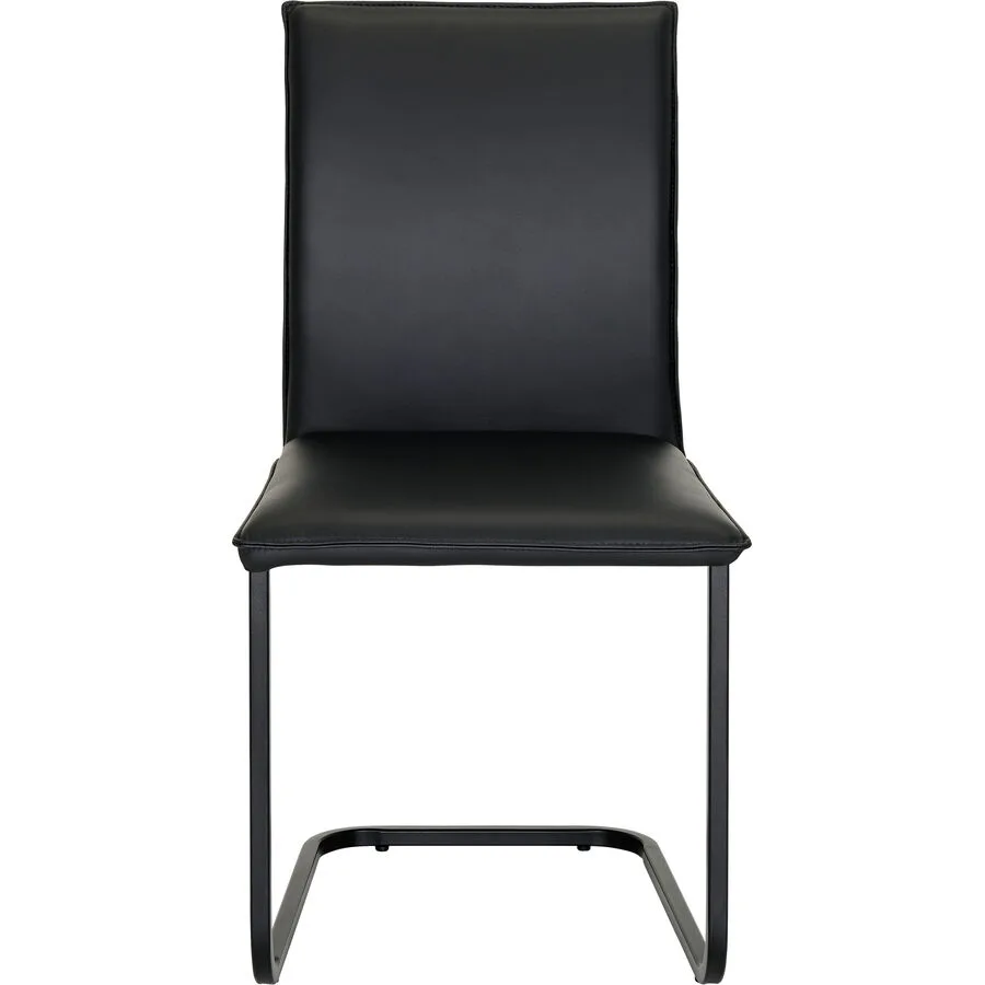 Stuhl Pesna schwarz Leder/Metall