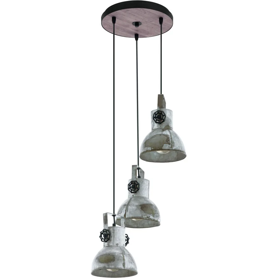 Eglo Pendellampe Barnstaple Stahl/Holz 150 cm - Farbe: Patina - Material: Holz/Stahl