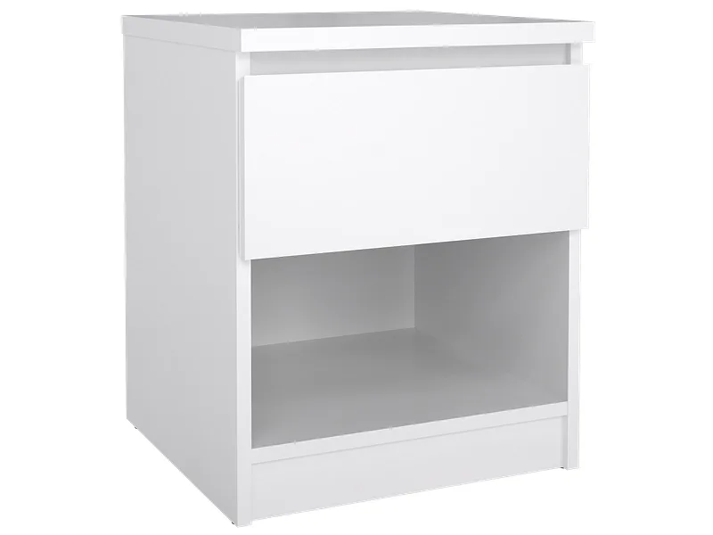 Nachttisch NAIA 1 Schublade 40.4x40x49.5cm weiss lackiert