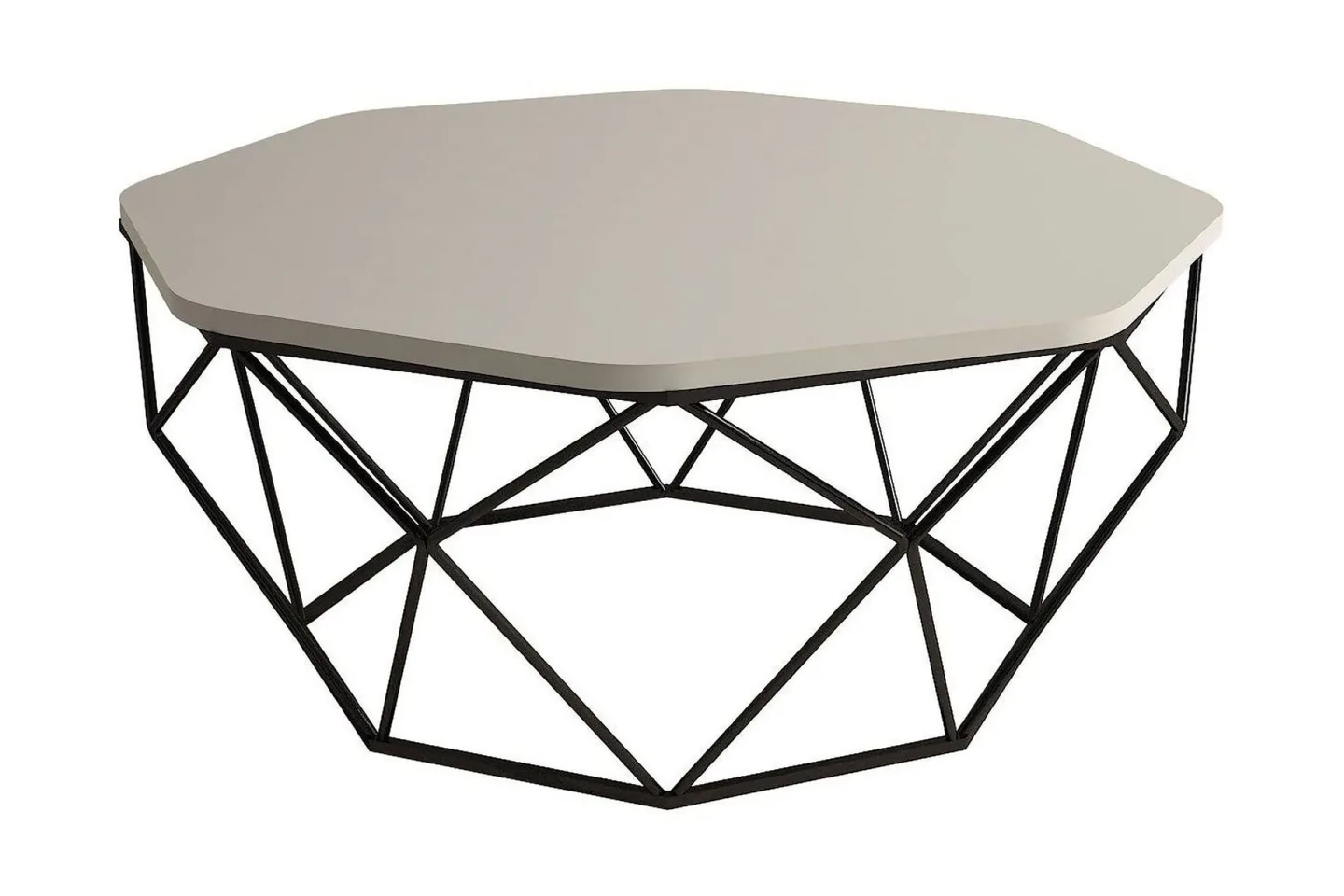 Callear Soffbord 90 cm Kantigt - Grå/Svart