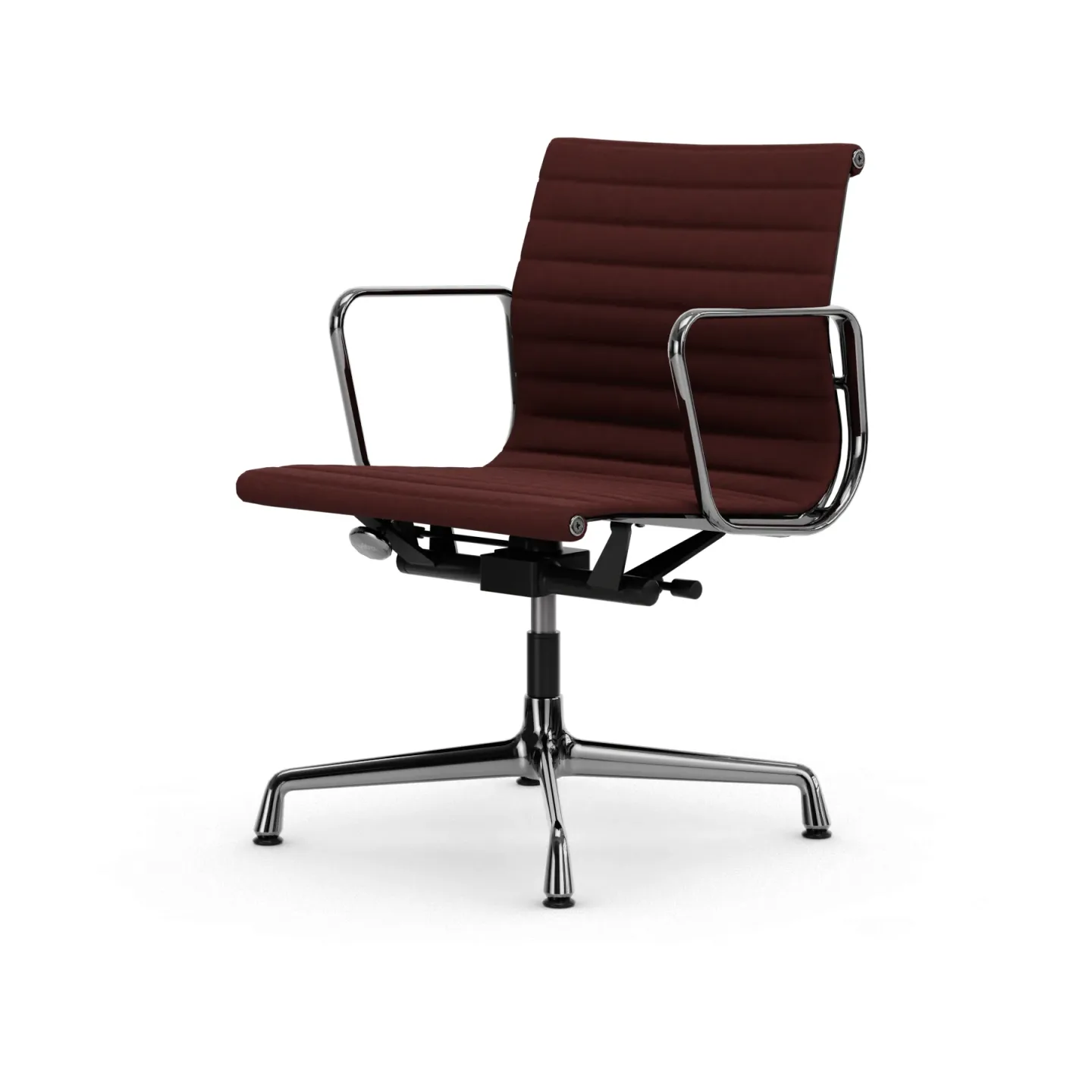 Vitra EA132 Aluminium Chair kontorsstol felt glides 19 chestnut-polished