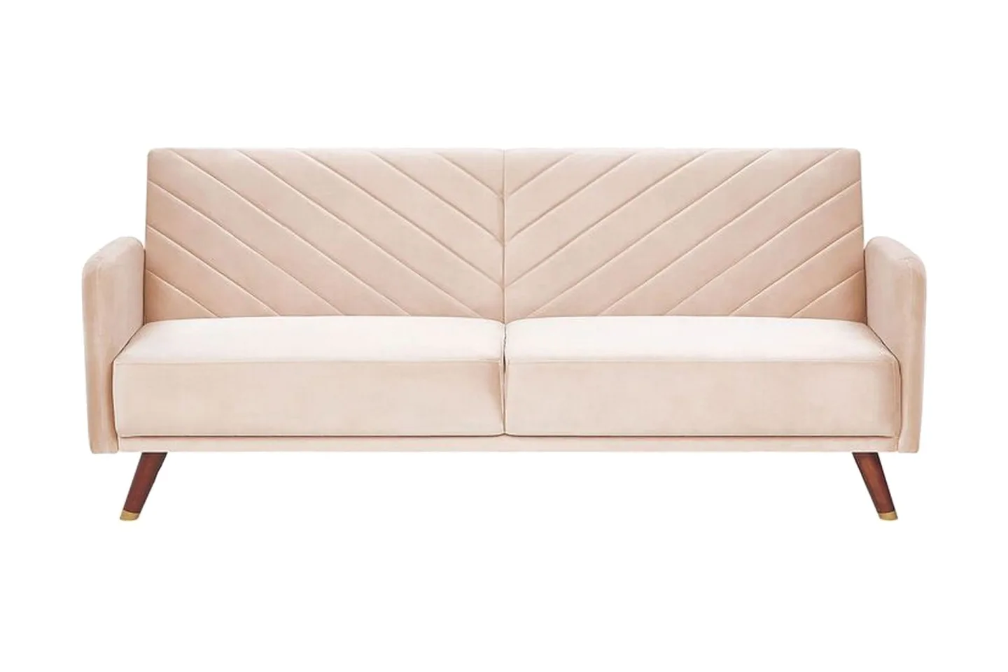 Induja 3-sits Bäddsoffa - Sammet/Beige