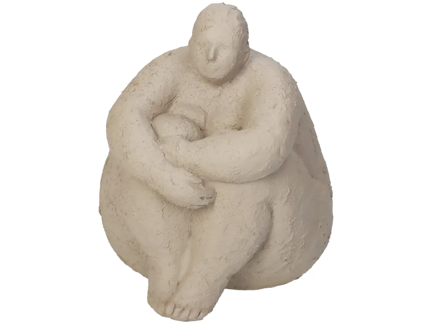 Kersten Figur Big Woman Sitzend H: 17 cm Weiss | Schubiger Möbel