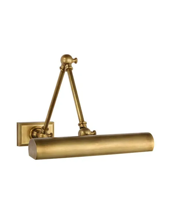 Cabinet Maker 12" Double Library Light Antique Brass