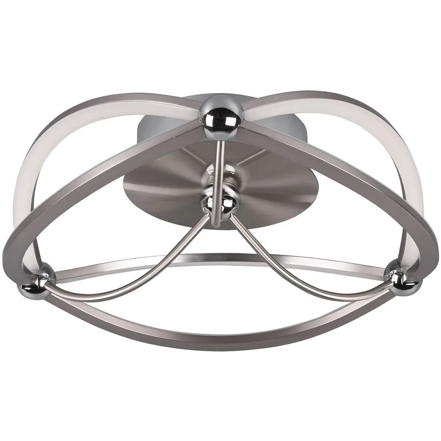 Deckenlampe Caro Grau Metall 14 cm - Farbe: Nickel matt - LED - Lichtfarbe: Warmweiss - LED Energiesparlampen