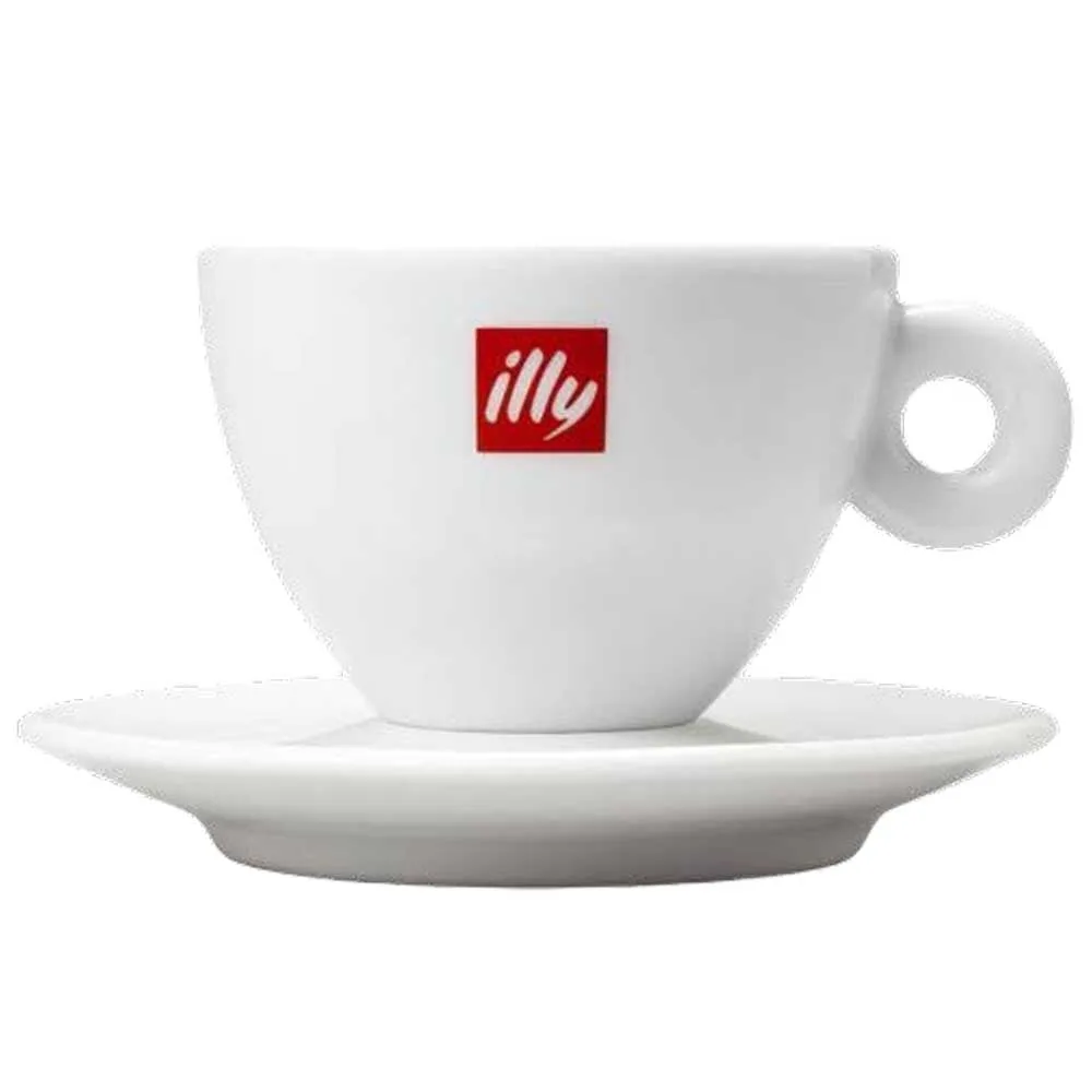 Illy cappuccinokopp med fat