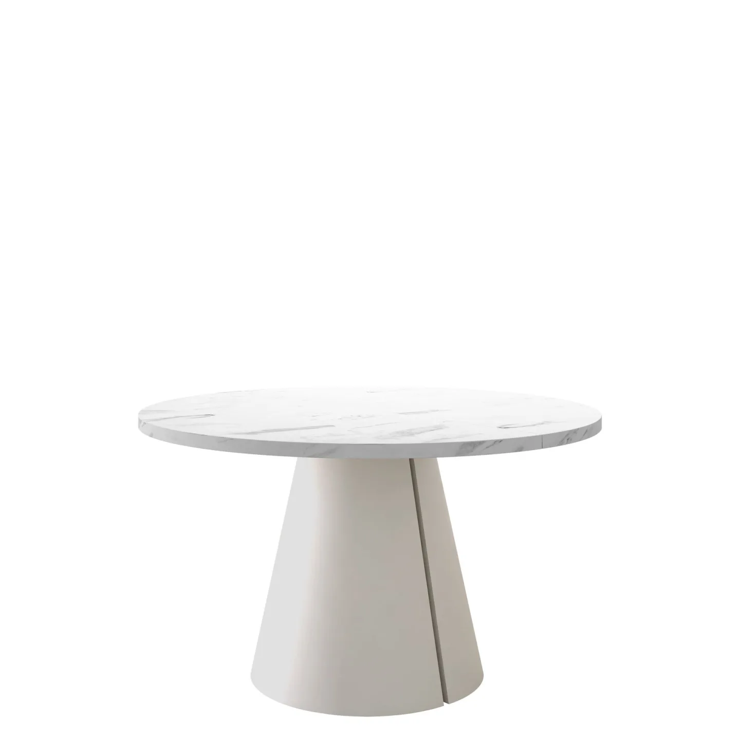 Aurion Matbord rund förlängningsbart 120-196 cm - beige, vit