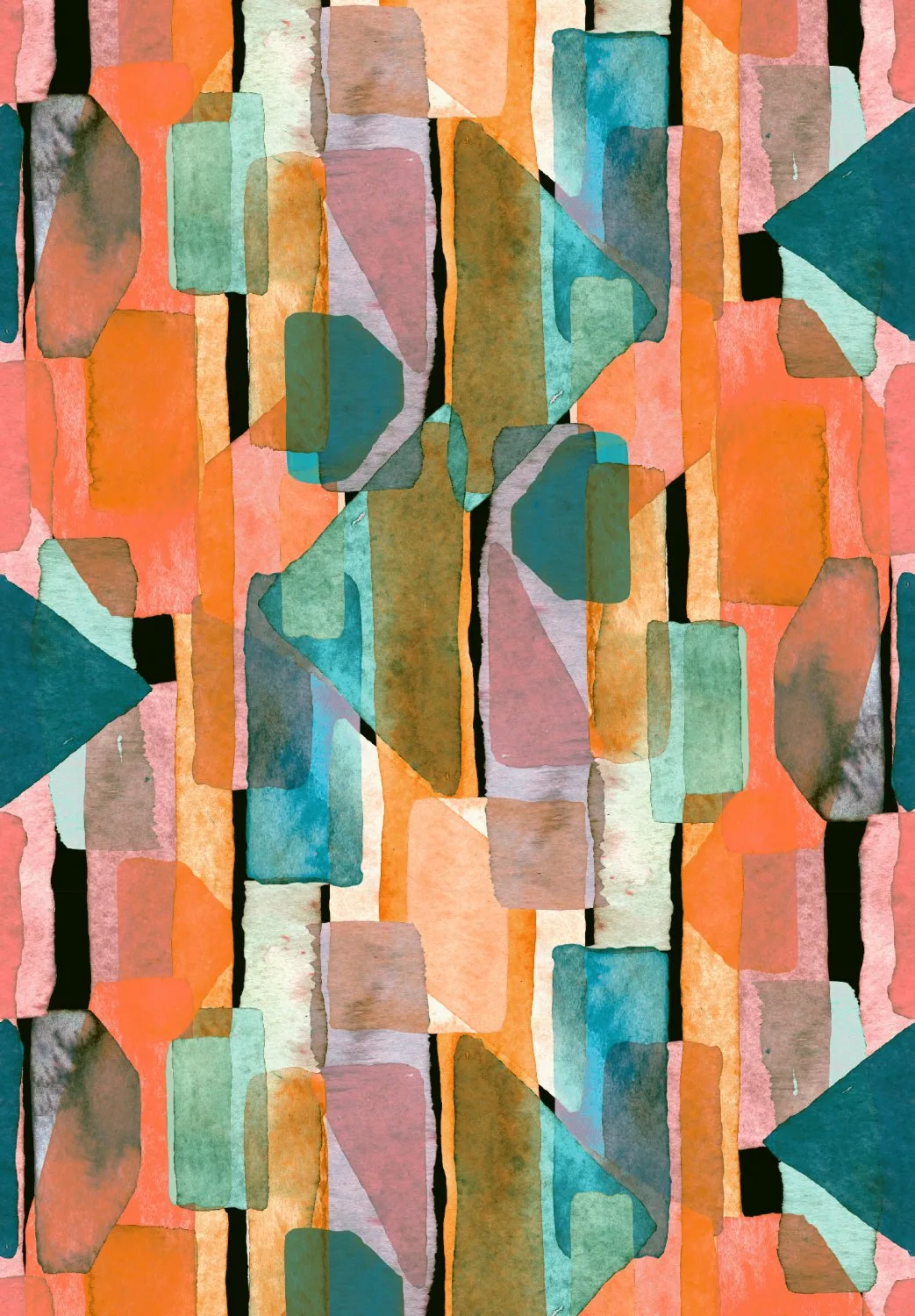 Wilton-teppe - Salome (oransje/multi) (Størrelse: 200 x 280 cm)