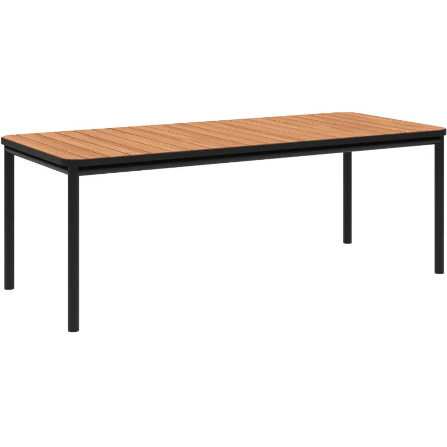 SACKit Gartentisch Kirra schwarz Teak B 210.3 T 90 cm