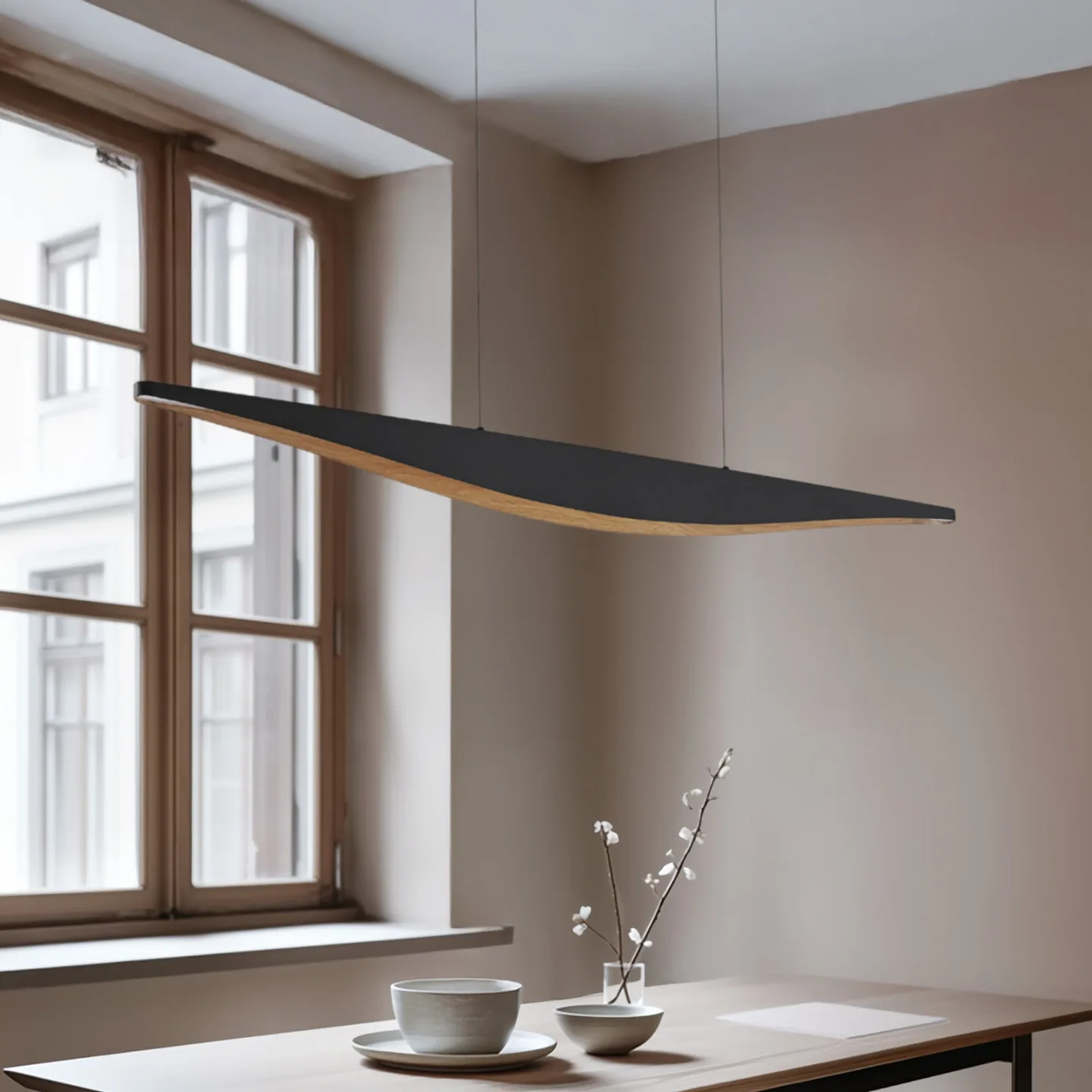 Clavit LED-pendellampa, 140 cm, svart, dimbar - Lucande - Vardagsrum - Modern - Metall - Med en ljuskälla