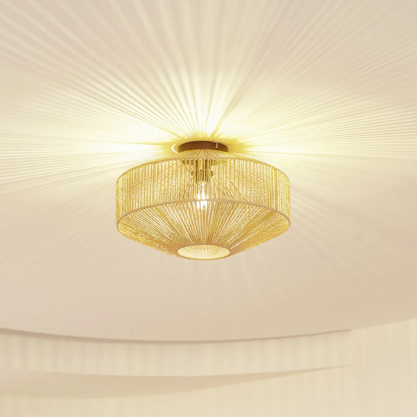 Sorino Taklampe Ø40 Tre - Lindby - Stue - Rustikk - Papir / kartong - Med en lyskilde
