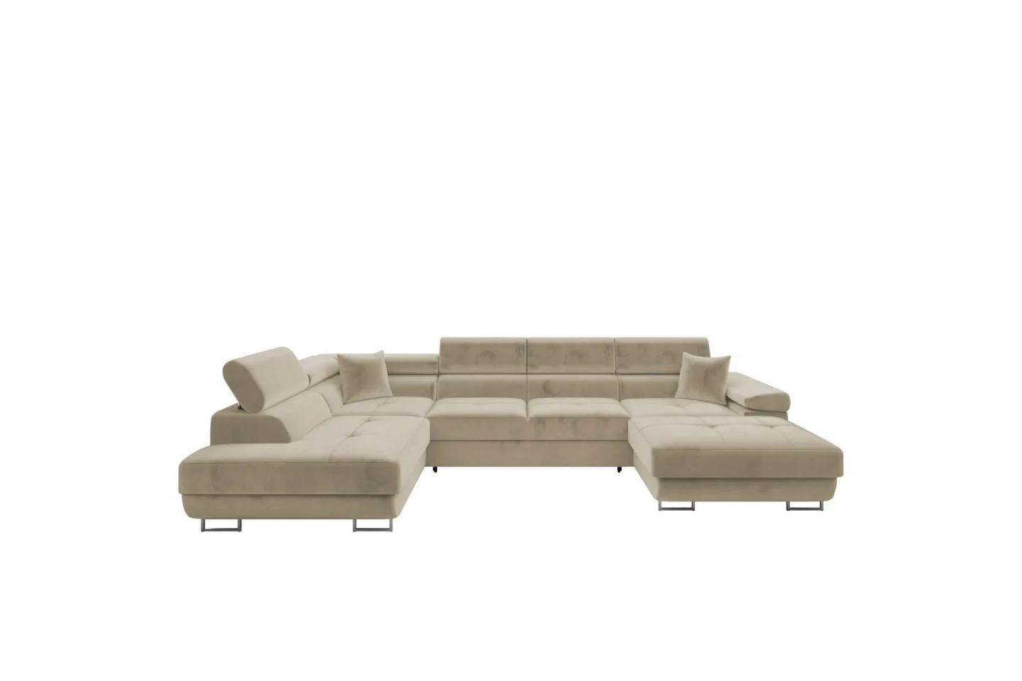 Gabina Soffa med Divan och Schäslong 4-sits - Beige