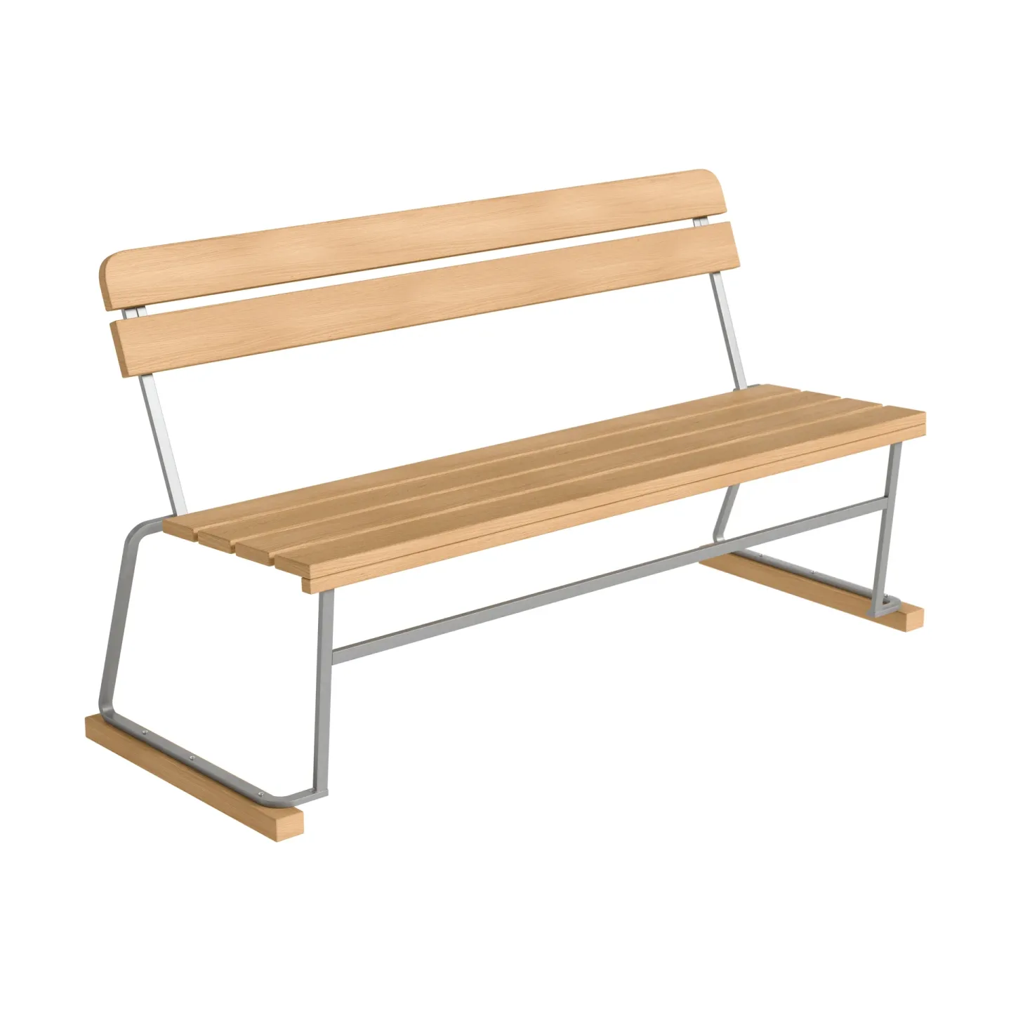 Grythyttan Stålmöbler Sofa 3 Geölte Eiche-warmverzinktes Gestell
