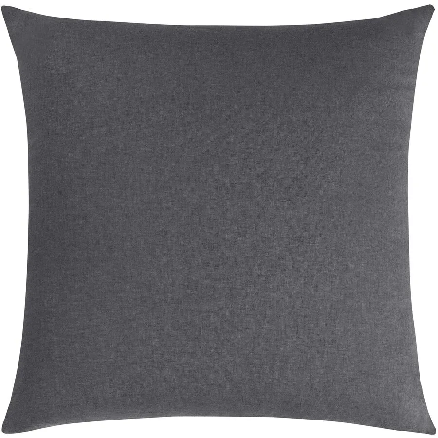 Kissenbezug Leana anthrazit Einfarbig Leinen B 65 T 65 cm - Material: 100% Leinen