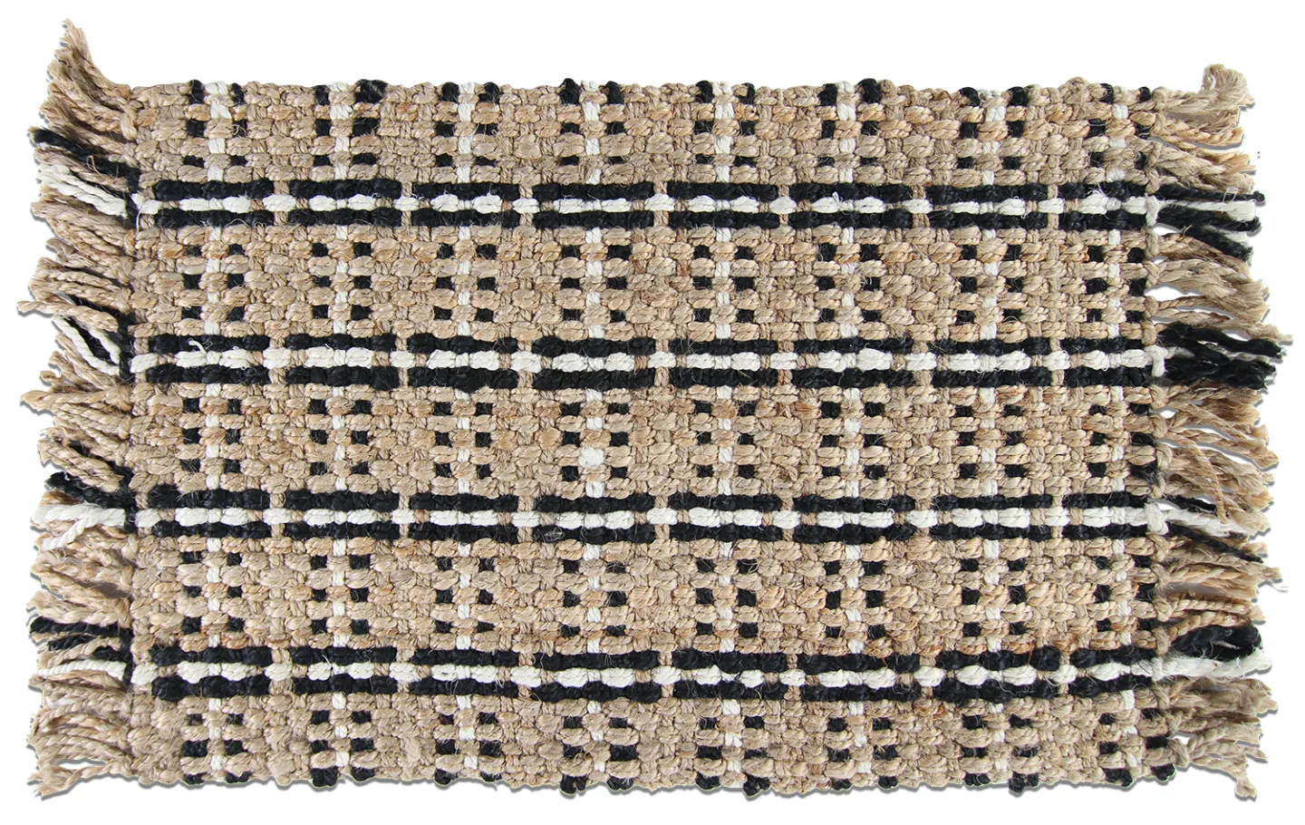 Dørmatte - River (natur/svart) (Størrelse: 60 x 90 cm)