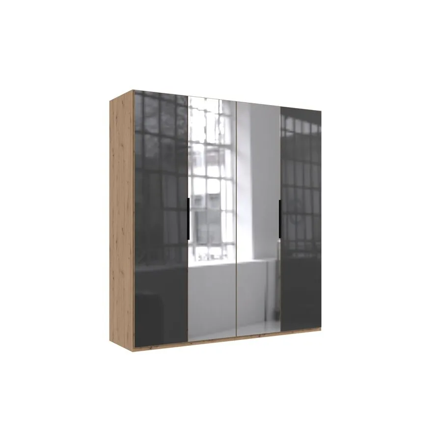 Kleiderschrank Sanko Eiche Nachbildung Holzwerkstoff B 200 cm