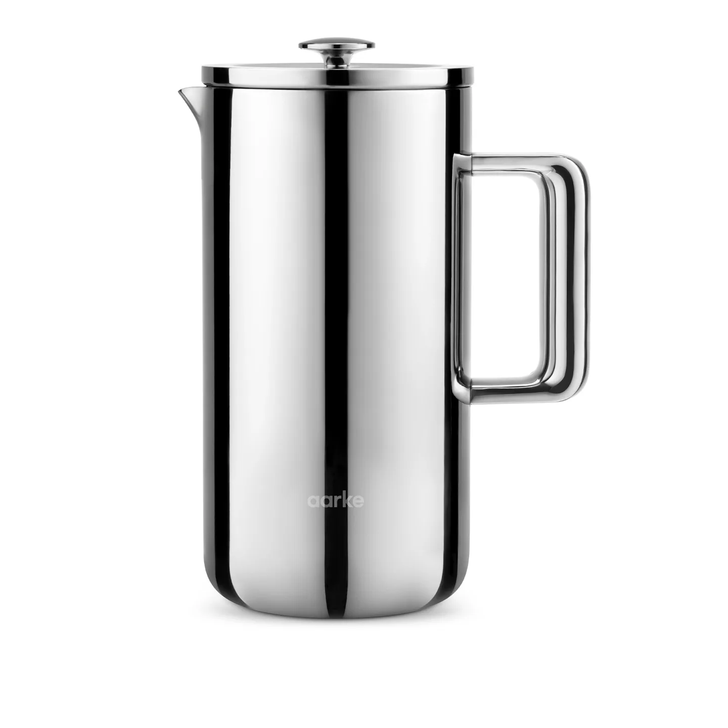 Aarke - Aarke Coffee Press Stainless Steel - Kaffemaskiner och kaffebryggare - Carl Ljungh,Jonas Groth - Silver - Metall