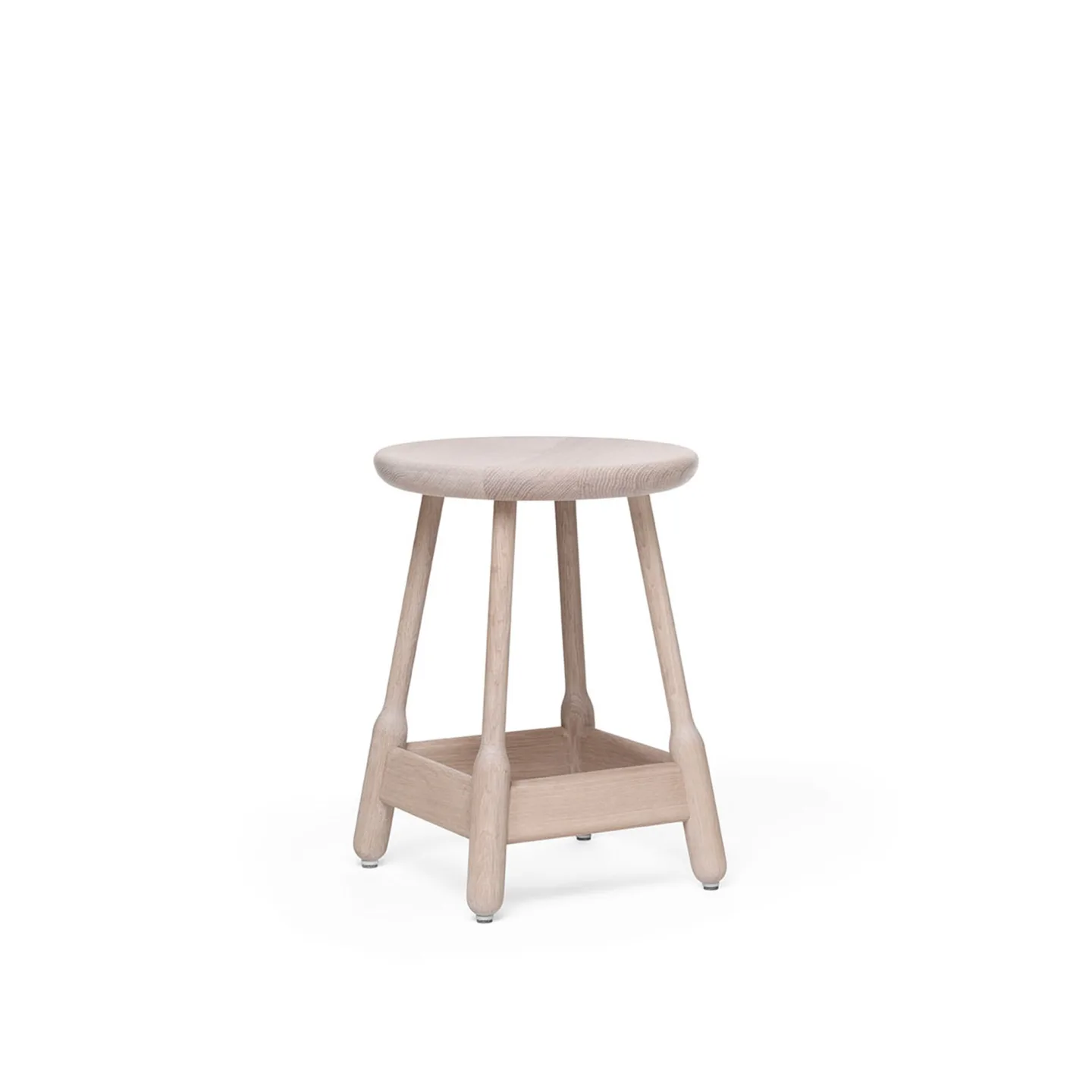Massproductions - Albert Stool - H 500, White Oiled Oak, Utan klädsel - Pallar - Chris Martin - Vit - Trä