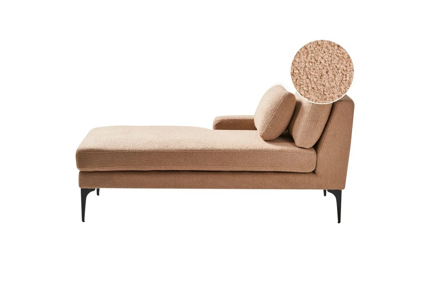 Schäslong Ewron Beige, svart, Högervänd - Beige, svart, Högervänd